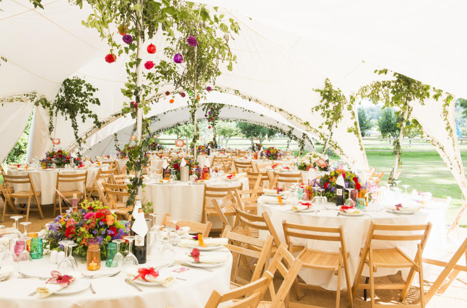 Marquee weddings can go ahead if sides are opened for ventilation. (Getty Images)