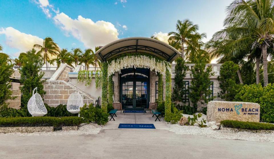 La entrada a la playa de Noma at Redfish, en el Matheson Hammock Park.