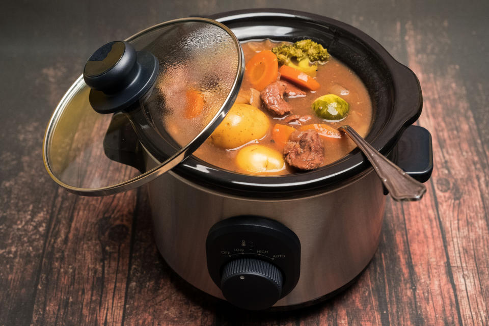 beef stew in a slow cooker