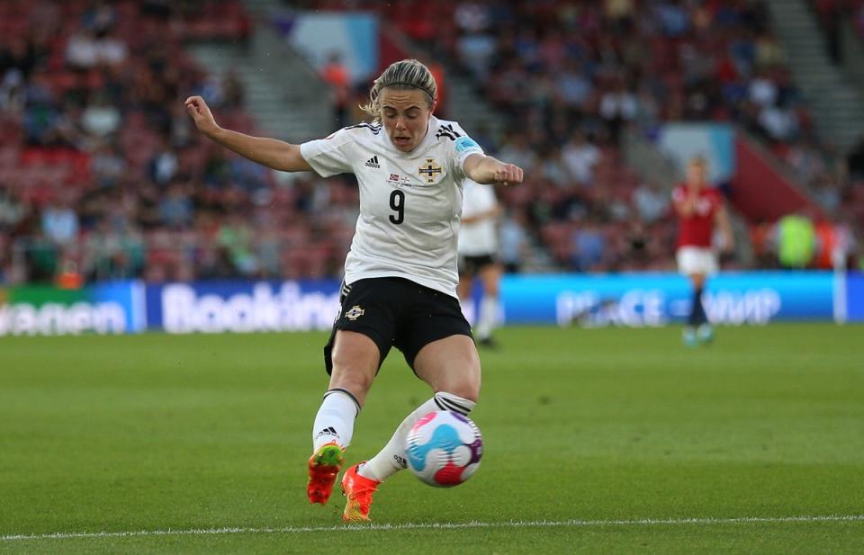 Northern Ireland manager Kenny Shiels is concerned about Simone Magill’s knee injury (Nigel French/PA) (PA Wire)