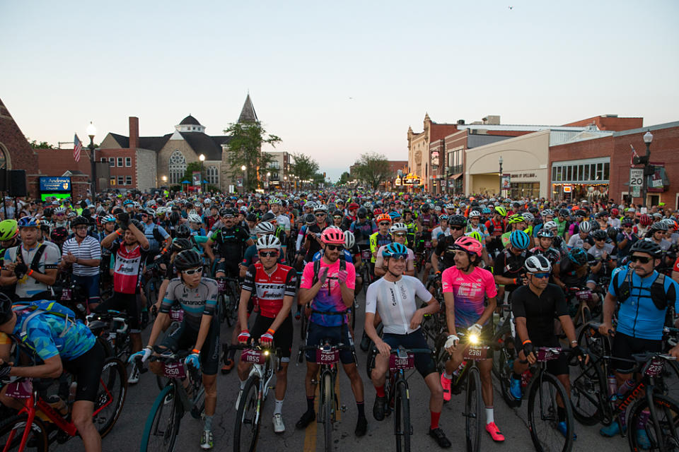 Downtown Emporia's Commercial Street was filled with starters for the 200-mile event.