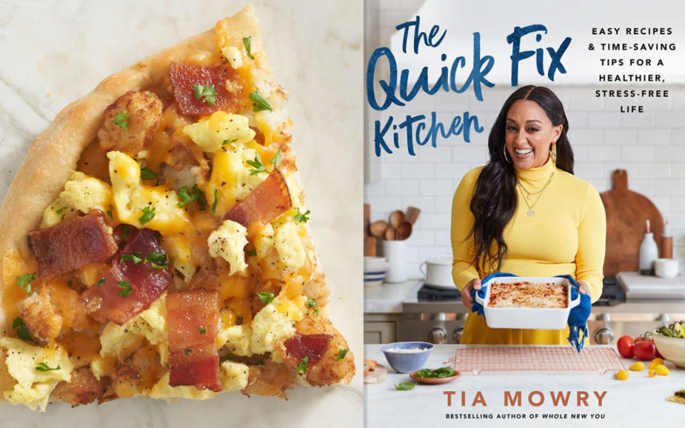 <p>Mark Boughton</p><p>We adapted this show-stopping breakfast <a href="https://www.yahoo.com/lifestyle/65-homemade-pizza-recipes-beat-014153066.html" data-ylk="slk:pizza;elm:context_link;itc:0;sec:content-canvas;outcm:mb_qualified_link;_E:mb_qualified_link;ct:story;" class="link  yahoo-link">pizza</a> recipe from <a href="https://parade.com/879465/parade/blueberry-basil-frose/" rel="nofollow noopener" target="_blank" data-ylk="slk:Tia Mowry;elm:context_link;itc:0;sec:content-canvas" class="link ">Tia Mowry</a>'s cookbook, The Quick Fix Kitchen. Her technique calls for parbaking the crust, which makes it easy to load the pie up with lots of indulgent toppings.</p><p><strong>Get the recipe: <a href="https://parade.com/1274249/alison-ashton/tia-mowrybreakfast-pizza-recipe/" rel="nofollow noopener" target="_blank" data-ylk="slk:Tia Mowry's Breafkast Pizza;elm:context_link;itc:0;sec:content-canvas" class="link ">Tia Mowry's Breafkast Pizza</a></strong></p>