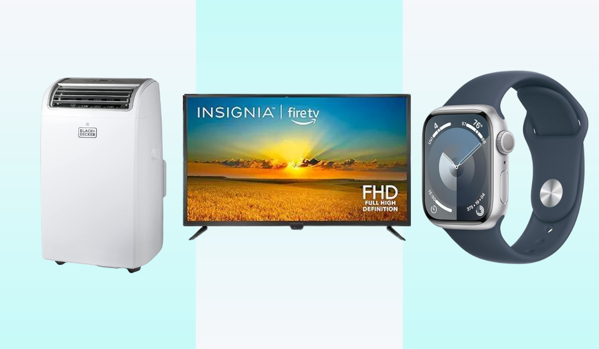 portable air conditioner, insignia tv, apple watch