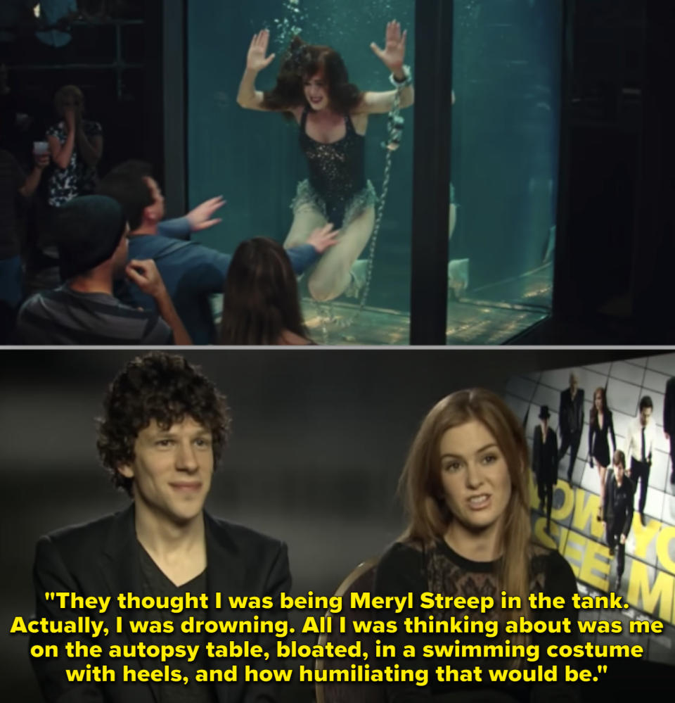 Isla Fisher trapped submerged in water in a cage in "Now You See Me"