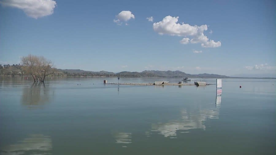 Lake Elsinore located in Riverside County, California. (KTLA)