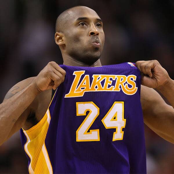 NEW! Kobe Bryant #8 / #24 Black Mamba Gigi Heart Lakers Basketball Jersey  Large