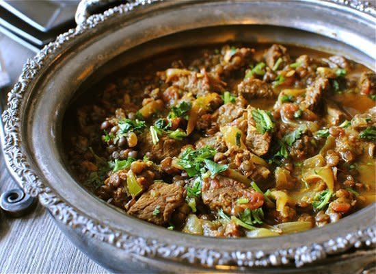 <strong>Get the <a href="http://bevcooks.com/2012/01/beef-and-lentil-curry/" target="_hplink">Beef and Lentil Curry recipe from Bev Cooks</a></strong>