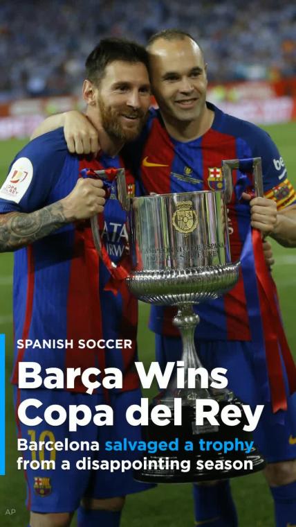 Barcelona salvages Copa del Rey trophy from disappointing season in 3-1 Alaves win