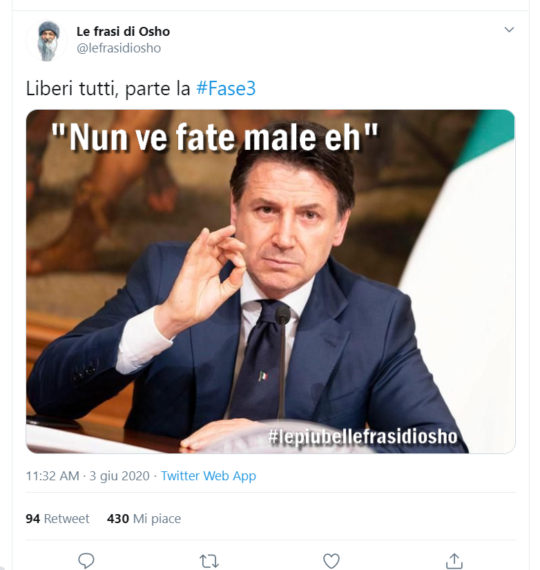 Dal premier Conte che veste i panni del premuroso padre di famiglia, alla libertà di movimento tra le regioni a patto che avvenga in monopattino elettrico... ecco i meme più divertenti sulla Fase 3