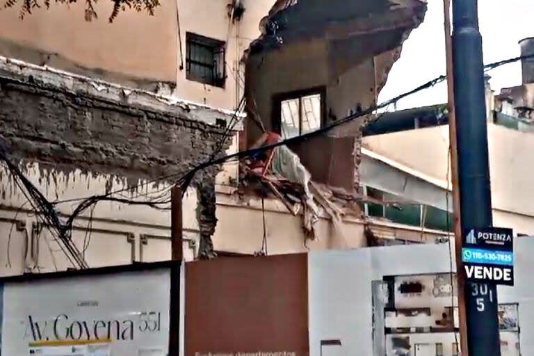 Derrumbe en una obra en construcción