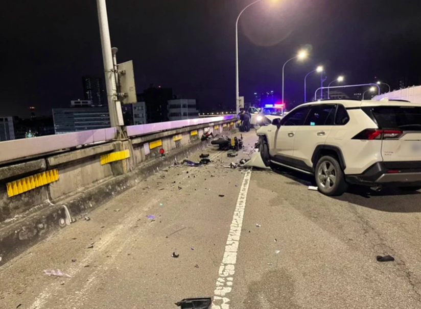 ▲25日晚間22時許，台北市環東大道發生一起死亡車禍。（圖／翻攝畫面）