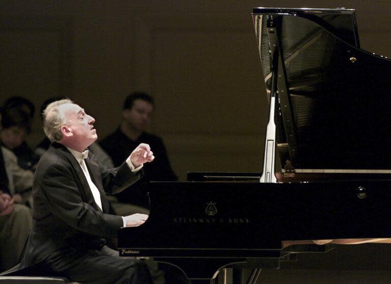 Pianist Maurizio Pollini performs at Carnegie Hall in New York in 2001.