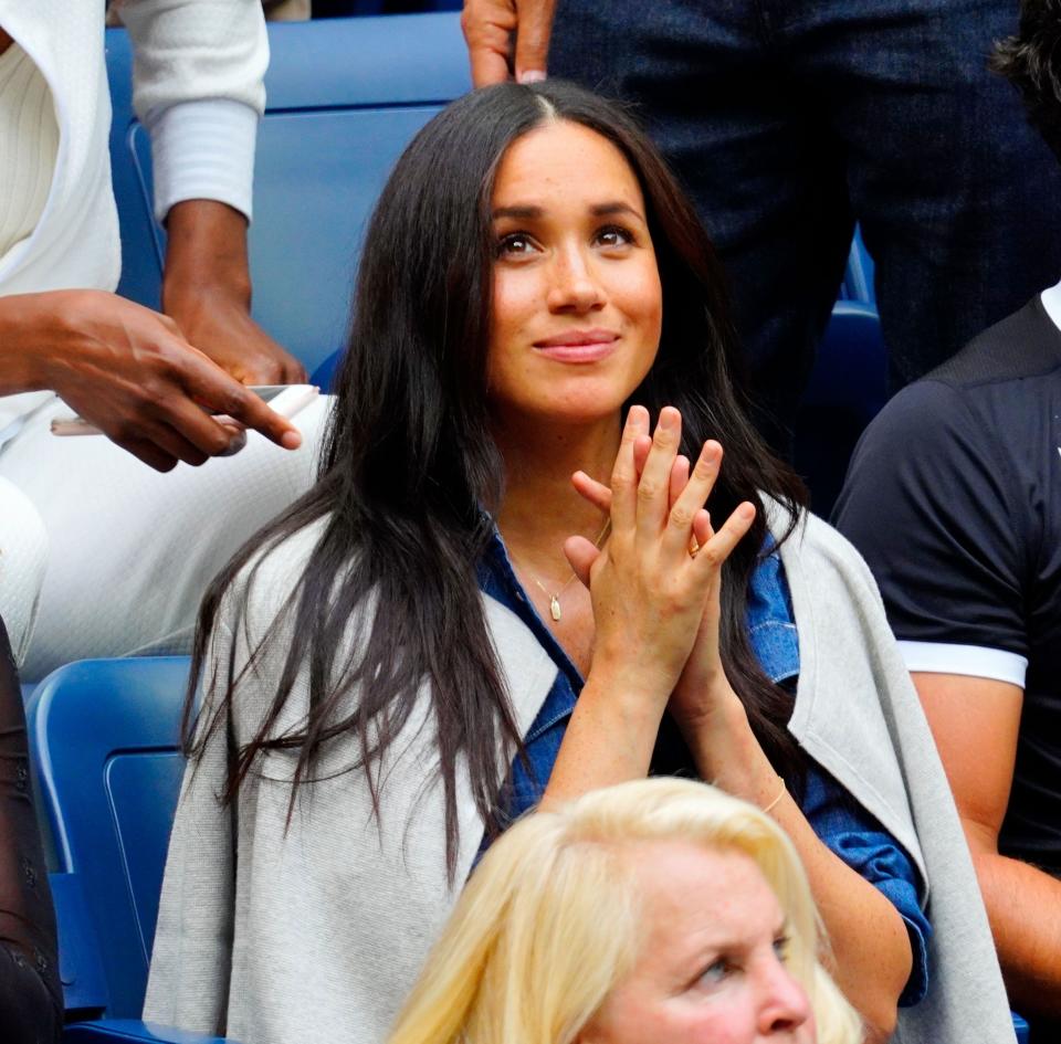 Meghan Markle Sat Courtside at the U.S. Open to Cheer On Her Close Friend Serena Williams