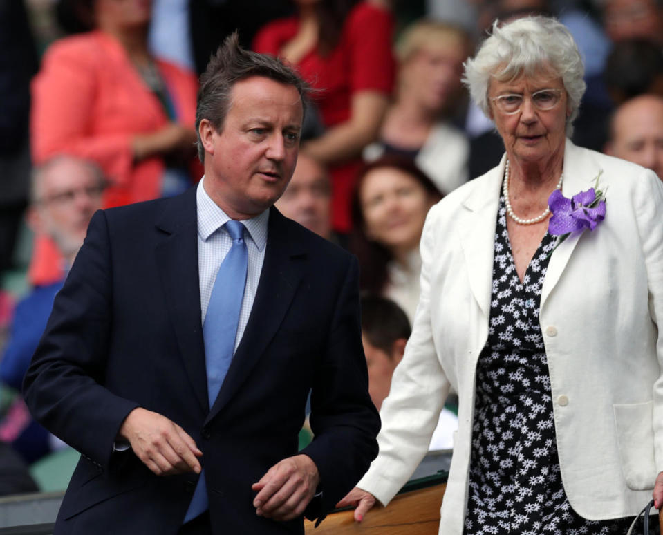 <p>The PM was also at the match - and took his mother Mary along as his date. <i>[Photo: PA Images]</i></p>