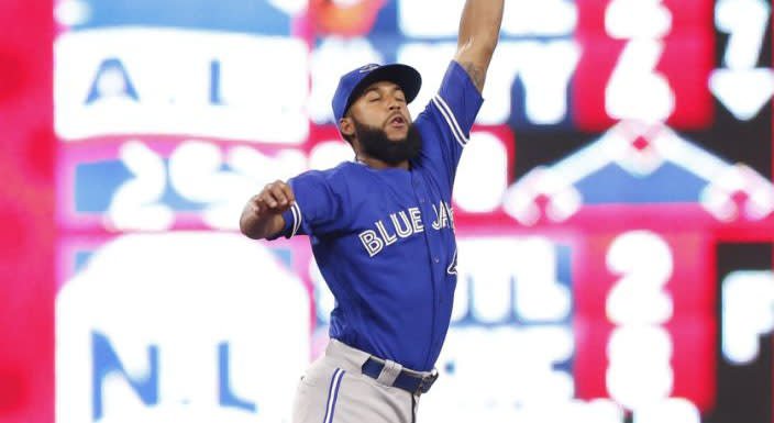 Toronto Blue Jays shortstop Richard Urena had an awful series against the Minnesota Twins that shows he’s still got some developing to do. (Jim Mone/AP)