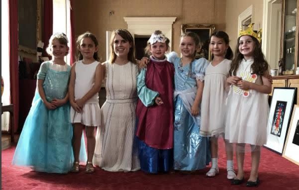 Harper and her friends got a visit from Princess Eugenie. Source: Instagram