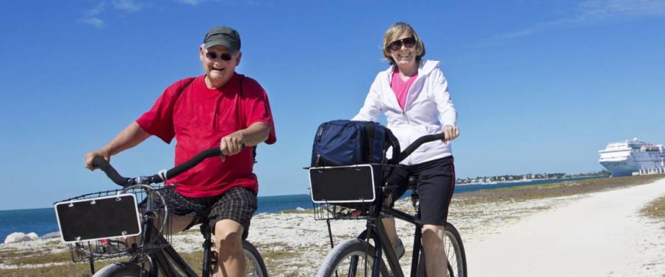 Senior Couple on a bike ride