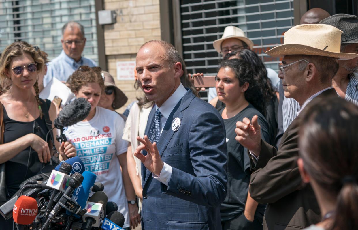 Michael Avenatti speaks during a news conference. (Photo: Don Emmert/AFP)