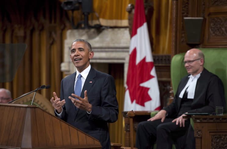 Obama addresses Parliament