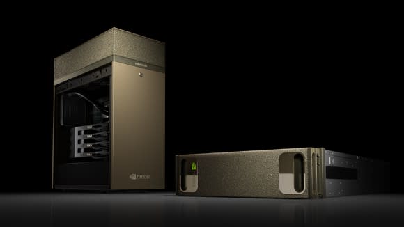 NVIDIA DGX Station AI supercomputer.