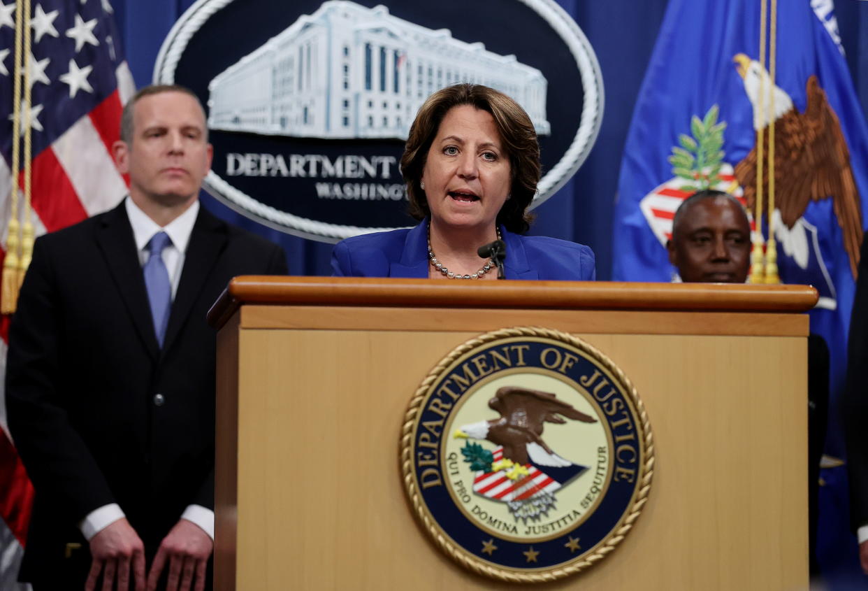 Deputy US attorney general Lisa Monaco announces the recovery of millions of dollars worth of cryptocurrency from the Colonial Pipeline Co. ransomware attacks at the Justice Department in Washington DC on 7 June. Photo: Jonathan Ernst/Reuters