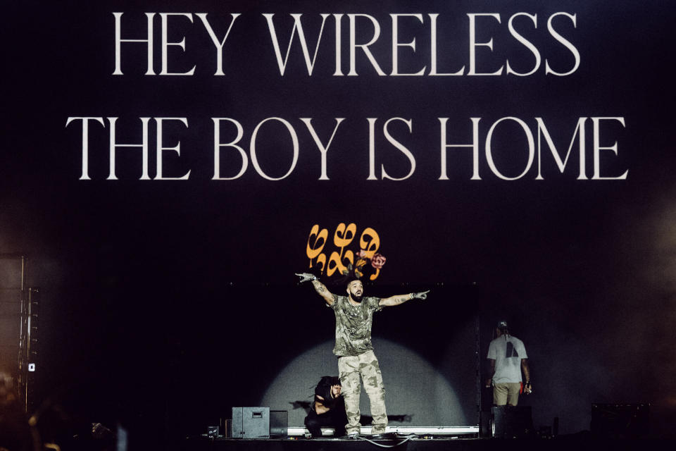 Drake surprises fans at Wireless Festival (Jordan Curtis Hughes/PA)