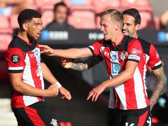 Che Adams celebrates his goal (Reuters)