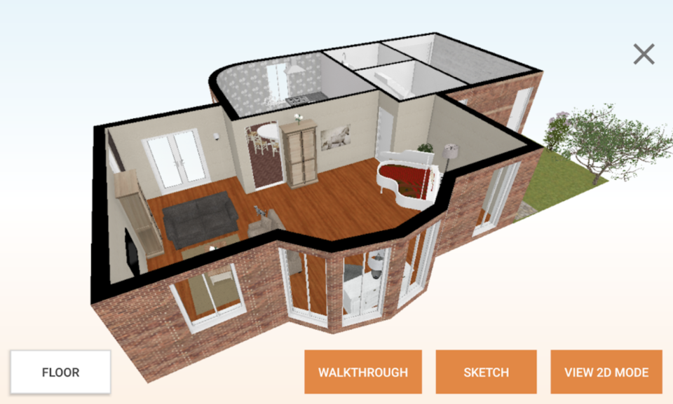 Floorplanner App 3D house image