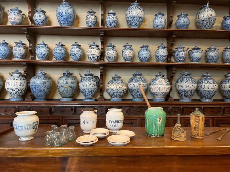 A 17th century pharmacy and apothecary are reassembled for a new exhibition of ceramics in the Vatican Museums