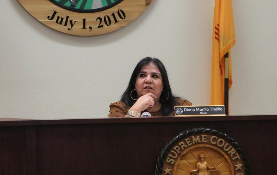 Anthony, N.M. mayor Diana Murillo is seen during a city council meeting at the Anthony Municipal Complex on Monday, March 28, 2022.