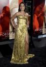 <p>Rosario was the perfect golden girl in a strapless sequinned gown.<br><i>[Photo: AP]</i> </p>