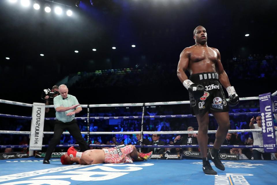 Dubois destroyed Fujimoto last time out. (Getty Images)