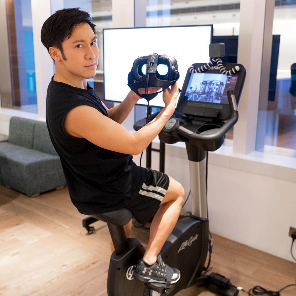 One of the VR bikes at Pure Fitness. (Photo: Pure Fitness)