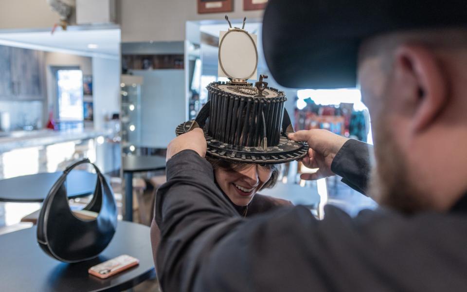 A traditional hat mould in use at Smithbilt