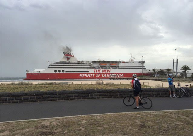 'Looks like Pier ramp is all wrecked'. Photo: Heath Kilgour/Twitter