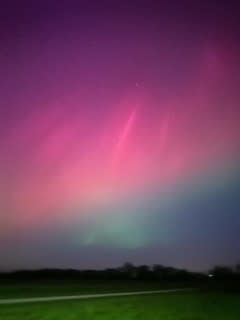 View of the northern lights from Knob Knoster, Missouri. Courtesy: Brianna Lamb