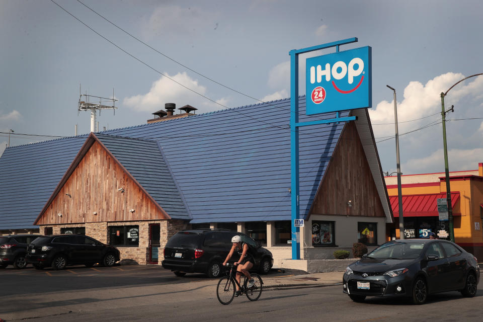 The paramedics were having breakfast at a New Jersey IHOP when the recovering addict picked up their bill. Source: Getty