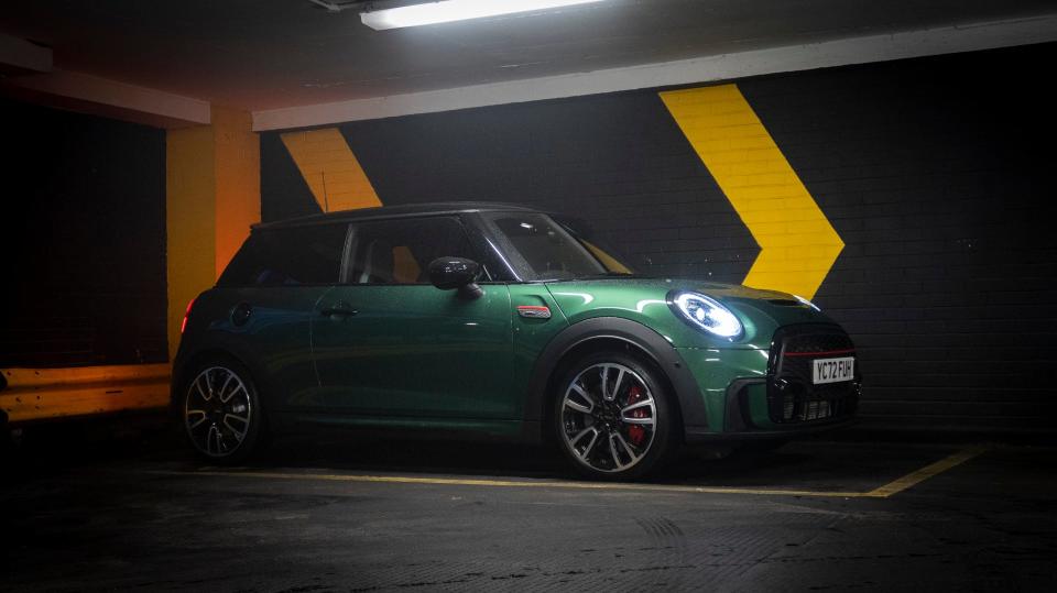 I didn't take too many urban photographs, but this corner of a Cardiff parking garage felt right out of a racing game car-selection screen. <em>Andrew P. Collins</em>