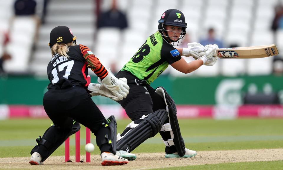 <span>Sunrisers play Western Storm in the 2023 Charlotte Edwards Cup, but domestic cricket in <a class="link " href="https://sports.yahoo.com/soccer/teams/england/" data-i13n="sec:content-canvas;subsec:anchor_text;elm:context_link" data-ylk="slk:England;sec:content-canvas;subsec:anchor_text;elm:context_link;itc:0">England</a> will be restructured for the 2025 season.</span><span>Photograph: David Rogers/Getty Images</span>