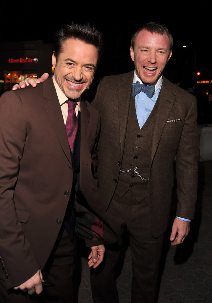 Sherlock Holmes A Game of Shadows 2011 LA Premiere Robert Downey Jr. Guy Ritchie