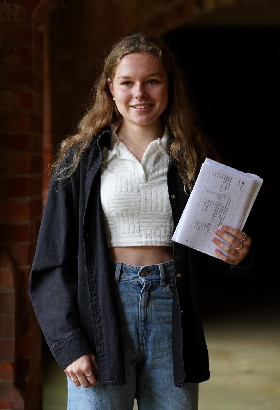 Rose Owens took part in a Channel swim between her GCSE exams (Gareth Fuller/PA) (PA Wire)