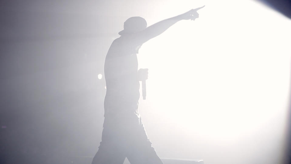 This image released by the Tribeca Film Festival shows Nas in a scene from the documentary, "Time is Illmatic." The film, which follows the trajectory of Nas’ 1994 landmark debut album, "Illmatic," will open the 2014 Tribeca Film Festival on April 16. The festival will run through April 27. (AP Photo/Tribeca Film Festival)