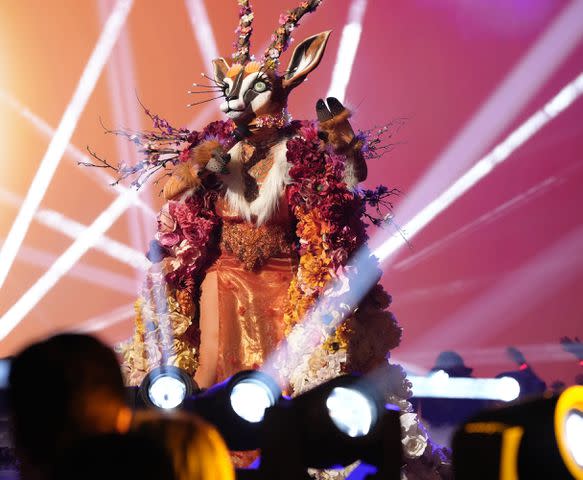 <p>Michael Becker/FOX</p> Gazelle performing on 'The Masked Singer' season 10.