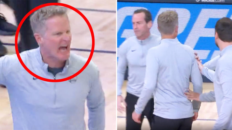 Seen here, Golden State coach Steve Kerr's massive blow-up during the Warriors' loss to Memphis. 