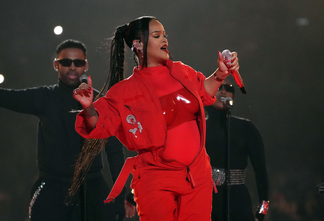 Reactions to Rihanna's Super Bowl performance speak to the expectations placed on women and mothers. (Photo: Getty Images)