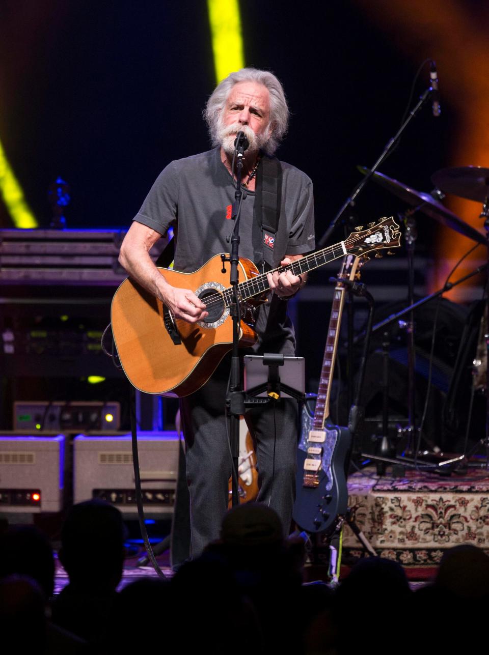 Bob Weir performs with Don Was and Jay Lane of the Wolf Bros at the Count Basie Center for the Arts in Red Bank, New Jersey, on March 13, 2019.