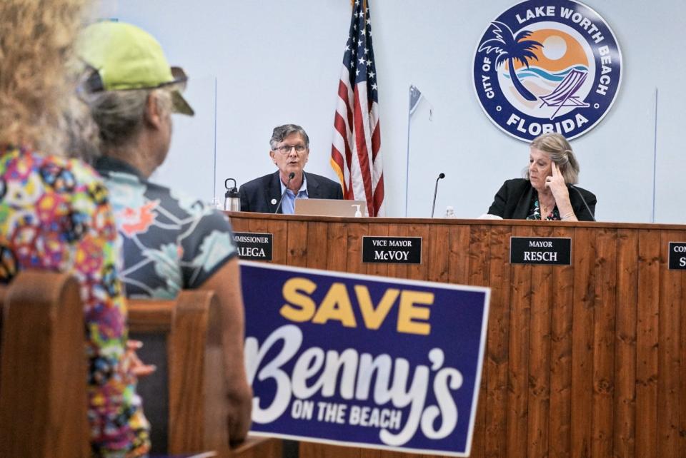 About 50 supporters of Benny's on the Beach packed the commission chambers and spilled into a nearby overflow room during the May 2 meeting at Lake Worth Beach City Hall.