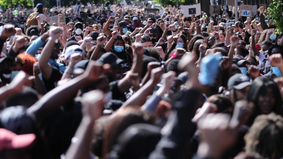 Protesta liderada por el movimiento Black Lives Matter