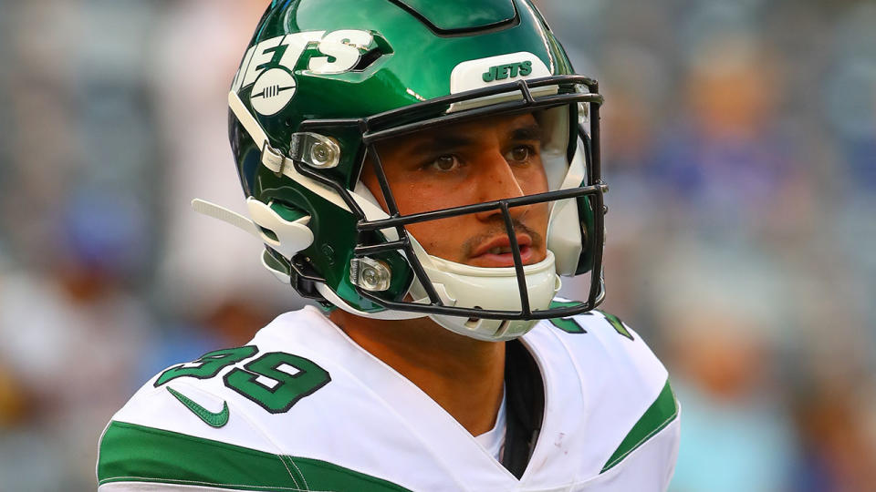 Valentine Holmes in action for the New York Jets. (Photo by Rich Graessle/Icon Sportswire via Getty Images)