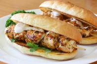 <p>Spiedies are iconic for people who live in Upstate New York, particularly in Binghamton. It is made of cubed marinated meat — usually chicken, beef, pork or lamb — that is grilled on skewers and then loaded into soft Italian bread.</p>